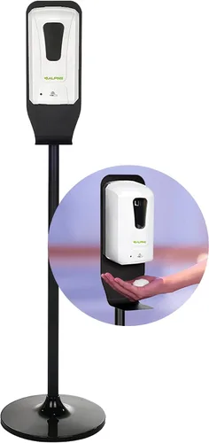 Vista 8 de Alpine Dispensador automático de desinfectante de manos, dispensador de jabón sin contacto para restaurante, hospital, escuela, hotel, cocina