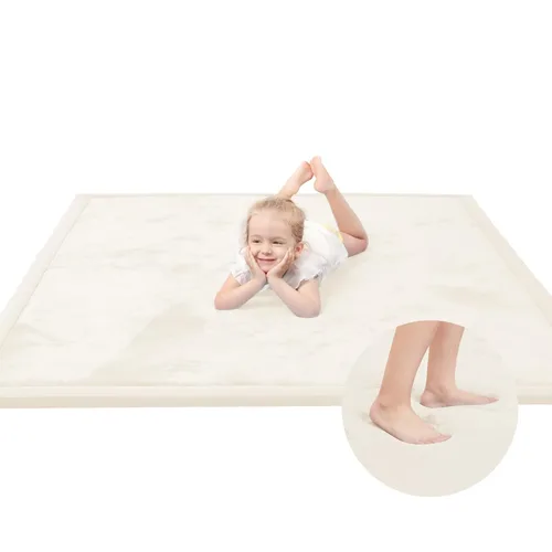 Vista 15 de Huloo Sleep - Tapete de juego para la habitación de bebés y niños pequeños, anticaídas, de espuma elástica de 1.3" de grosor, 28" x 72", terciopelo