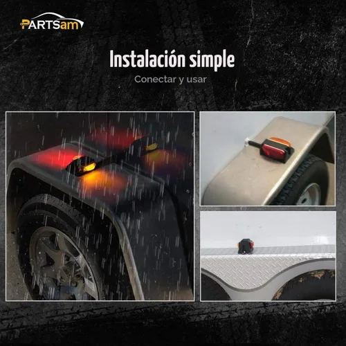 Vista 6 de Luz LED de defensa de trailer Set/2 - doble cara 4 pulgadas luces LED traseras 7diode