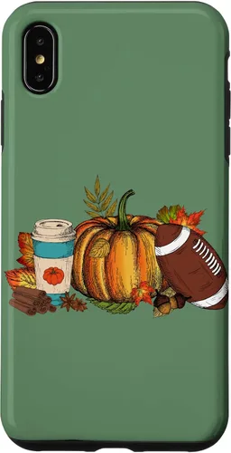 Vista 11 de Fall Football Pumpkin Coffee Latte Case for iPhone 17