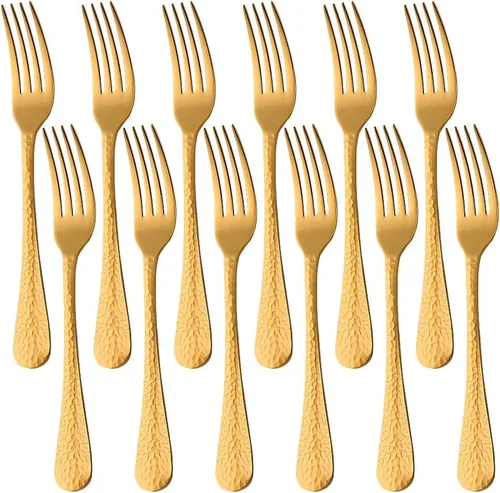 Vista 10 de 12 cuchillos de mantequilla de acero inoxidable con superficie martillada, esparcidores de queso/mantequilla, cuchillos para untar, queso