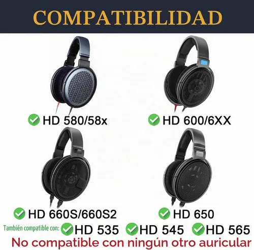 Vista 2 de SOULWIT Almohadillas de refrigeración para Sennheiser HD600/HD650/HD6XX Negro
