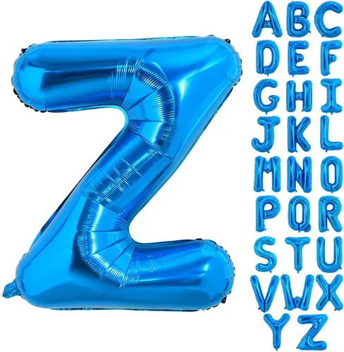 Vista 23 de Globos TONIFUL de 40 pulgadas, grandes, azules, con letras B gigantes, globos de alfabeto de papel de aluminio, mylar, grandes globos