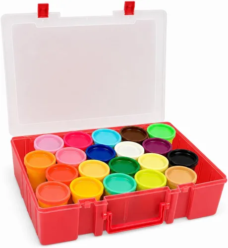 Vista 8 de FULLCASE Case for Play-Doh Modeling Compound 20-Pack Case of Colors 3-Ounce Cans,Storage Box Organizer Container Holds 32-Pack of 1-Ounce Modeling
