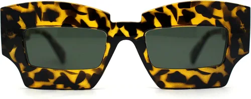 Vista 7 de SA106 Gafas de sol rectangulares con diseño geométrico de hoja de afeitar para mujer