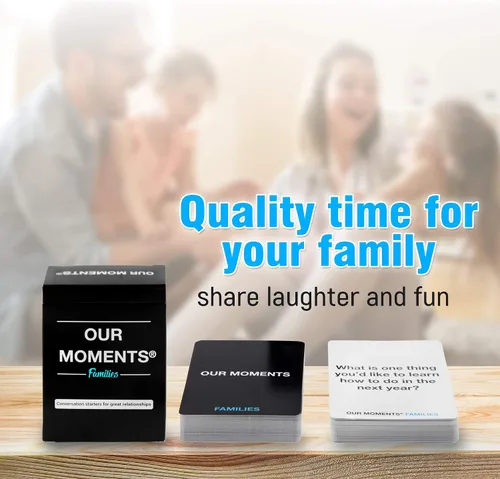Vista 3 de OUR MOMENTS Familias: 100 tarjetas de inicio de conversación para familias y niños - Construcción de relaciones - Viaje en automóvil, viaje por