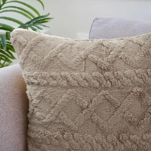 Vista 4 de uxcell Juego de 2 fundas de almohada de felpa de lana sintética, fundas de almohada con patrones geométricos, fundas de almohada decorativas