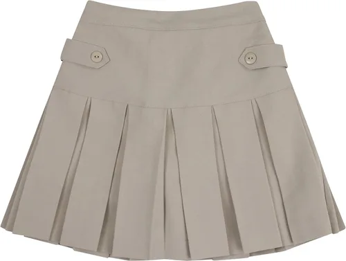 Vista 13 de ToBeInStyle Falda Uniforme Niña Negro - Laterales de botón