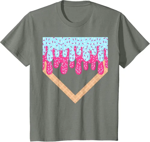 Vista 95 de Baseball Drip Boys Home Plate Ice Cream Sport Players & Fans Camiseta