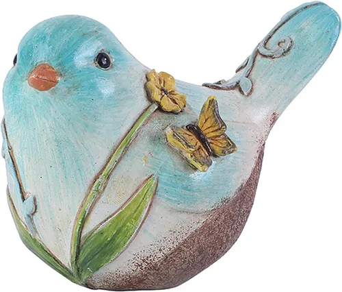 Vista 9 de Estatuas de pájaros de resina, figuras de pájaros pintadas a mano, estatua de pájaro, decoración de estante, escultura de animales divertidos