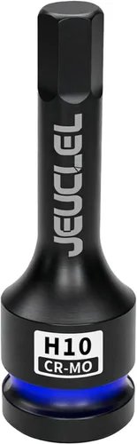 Vista 29 de Vaso de Punta de Impacto Hexagonal de 4mm, H4 Vaso Allen de Impacto de 1/2 Pulgada, Adaptador de Destornillador Hexagonal Alargado de Acero Cr-Mo
