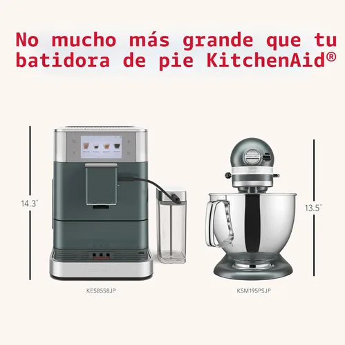 Vista 10 de Máquina de Espresso Completamente Automática KitchenAid KF8 con Accesorio para Leche y Opciones de Leche a Base de Plantas, KES8558BK, Negra