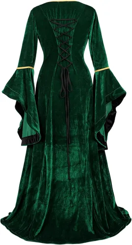 Vista 3 de Zhitunemi Renaissance Costumes for Women Dress Medieval Costume Womens Halloween Dress - Fairy Renaissance Festivals & Fairs