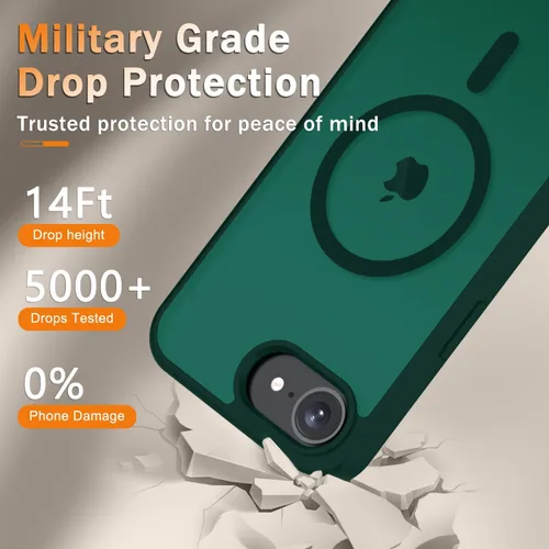 Vista 1089 de Funda para Google Pixel 10 Pro XL, cubierta magnética mate, color negro Fit for MagSafe, Screen Protector included, Shockproof Military Grade