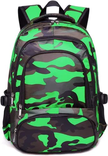 Vista 8 de BLUEFAIRY Mochilas para niños y niñas de 6 a 8 años, 8 a 12 años, mochilas Azul Camo