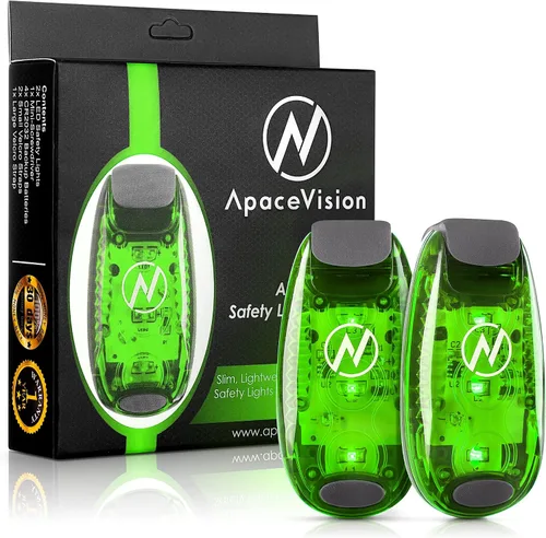 Vista 16 de LED Safety Light (2 Pack) - Clip On Strobe/Running Lights for Runners, Dog, Bike, Walking, Boat, Kayak, Stroller and More - High Visibility