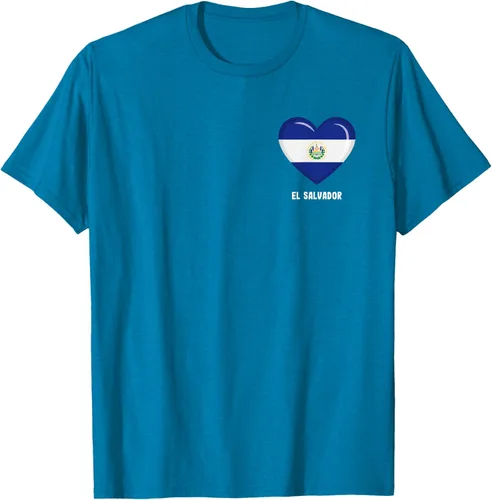 Vista 8 de Camiseta Bandera de El Salvador Camiseta salvadoreña, Negro
