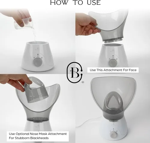 Vista 8 de Bella Ciao Juego de vaporizador facial de 11 piezas, vaporizador facial portátil para limpieza profunda, hidratación y cuidado de los poros, kit