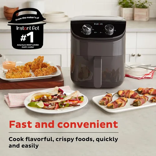 Vista 8 de Instant Pot Essentials - Freidora de aire de 4 cuartos con tecnología EvenCrisp que recalienta y recalienta, ajusta fácilmente el tiempo