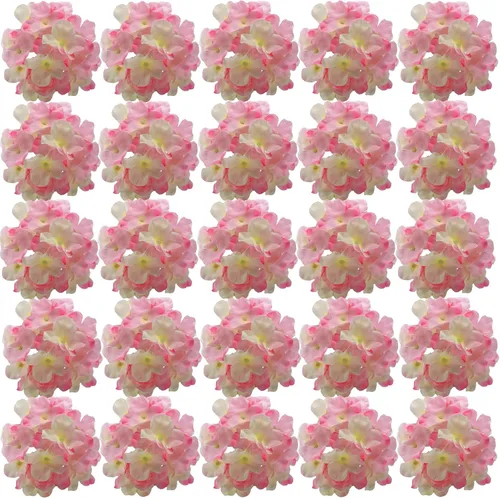 Vista 15 de FagusHome 30 piezas de cabezas de hortensias artificiales de seda, cabezas y tallos de hortensias artificiales para decoración del hogar y boda Azul