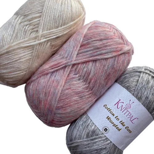 Vista 14 de Hilo de estambre de algodón puro para crochet de Cotton to The Core, paquete de 3 (598,6 metros / 300 g), patrones gratis, apto para principiantes