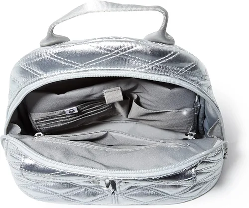 Vista 5 de Baggallini Mochila convertible de Nápoles, Colcha metálica plateada, talla única