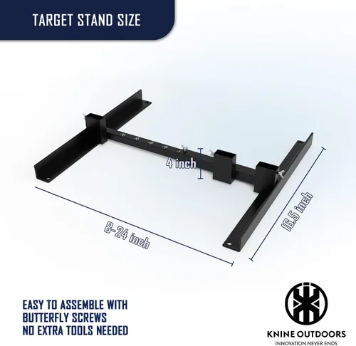 Vista 3 de KNINE OUTDOORS Soporte de Blanco de Tiro para Exteriores, Soporte de Papel Duradero con Base Ajustable Estable para Blancos de Tiro de Papel