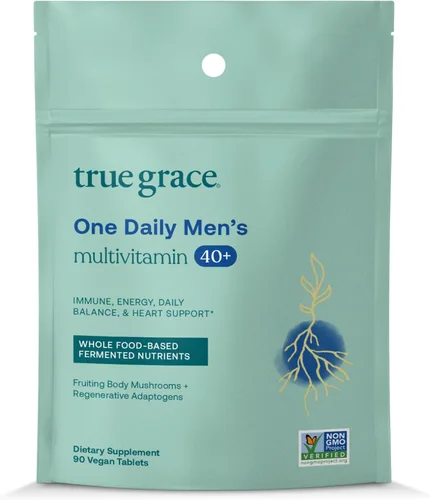 Vista 8 de True Grace Minerales fermentados multivitamínicos diarios para hombres, adaptógenos orgánicos y hongos para equilibrar todo el cuerpo, suplemento