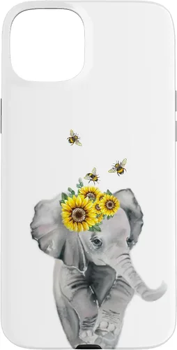 Vista 9 de Elephant Bumble bee - Sunflower Animal Lover Honey Bees Case for iPhone 17