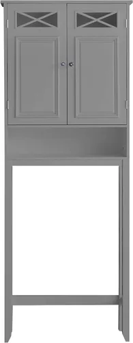 Vista 6 de Teamson Home Dawson - Armario de madera contemporáneo con dos puertas, color gris