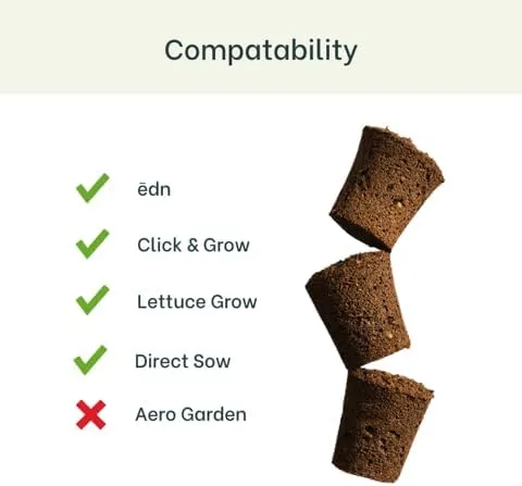 Vista 5 de White Petunia - Tapones completos de semillas con alimento vegetal - 10 cápsulas para jardines hidropónicos, clic y cultivo, cultivo de lechuga