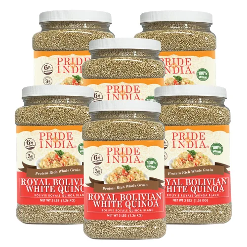 Vista 10 de Pride Of India - Quinua real roja natural - 100% boliviana de grado superior rico en proteínas de grano entero, tarro de 1.5 libras (24oz)