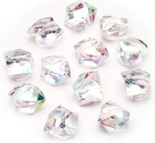 Vista 17 de WGV - Gemas de tesoro de cristales acrílicos de roca de hielo para dispersos de mesa, rellenos de jarrones, bodas, banquetes, fiestas, eventos