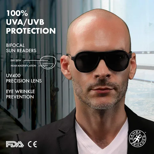 Vista 5 de SAMBA SHADES Gafas de sol con parasol de factor frío militar para lectores bifocales