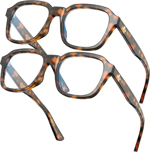 Vista 17 de VISOONE Oversized Cute Chunky Square Computer Glasses for Women Men BENNETT Blocking 99% Harmful Blue Light Anti Glare TR90 Lightweight Clear