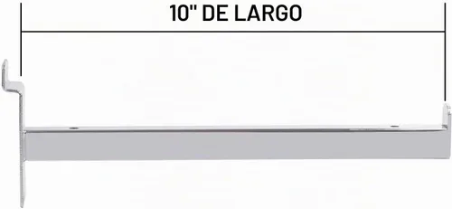 Vista 2 de KEILEOHO 12 ganchos de pared de listones de 10 pulgadas, soportes de estante de pared de listones resistentes, estantes de metal para paneles