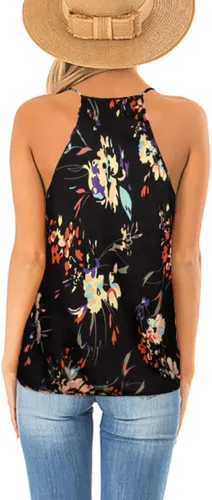 Vista 5 de Aokosor blusas sin mangas de verano con cuello en V para mujer