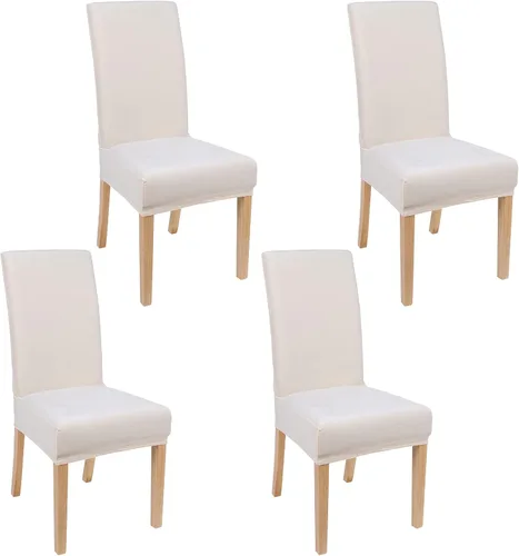 Vista 41 de smiry - Fundas para sillas de comedor de terciopelo elástico y suave, extraíbles, Terciopelo, Beige