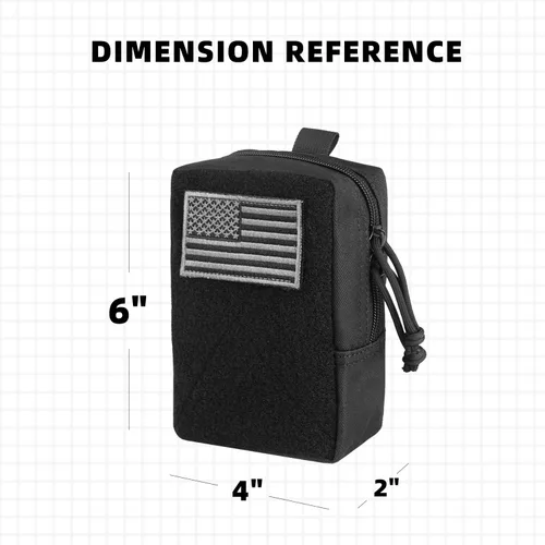 Vista 2 de Mini MOLLE bolsa multiusos compacta táctica cintura bolsas pequeña utilidad EDC bolsa