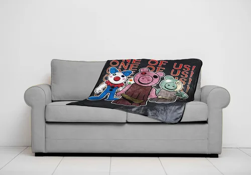 Vista 6 de Jay Franco . Manta Piggy «One of Us» de 117 x 152 cm, ropa de cama para niños, resistente a la decoloración, forro polar súper suave