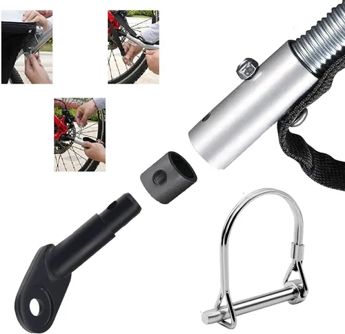 Vista 4 de Bike Trailer Hitch Connector Coupler Bicycle Adapter