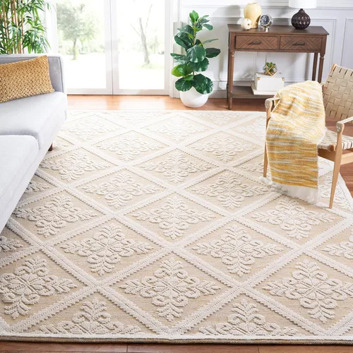 Vista 41 de SAFAVIEH Vermont Collection - Alfombra decorativa de 2 pies 3 pulgadas x 4 pies, color marfil, lana hecha a mano, ideal para zonas de alto tráfico