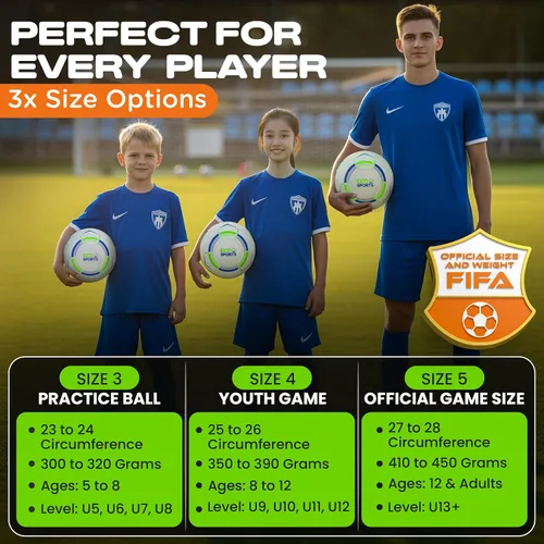 Vista 3 de Eco Sports Soccer Ball, Size 3, 4, & 5 PVC Free, Recycled TPU Material, Long Air Retention for Practice & Games BPA Free Non Toxic, Better Balls
