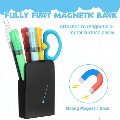 Vista 5 de Jetec 24 Pcs Magnetic Pen Marker Holders Dry Erase Magnetic Pen Pencil Holder Organizer Home Office Supplies for Refrigerator Whiteboard Locker