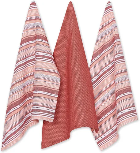 Vista 9 de DII Everyday Colección de toallas de cocina Urban Stripe, 20x30, verde alcachofa, 3 piezas