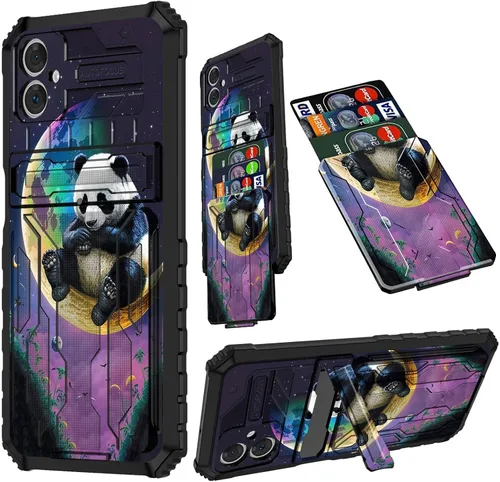 Vista 77 de Funda para Samsung A13 5G, Galaxy A13 5G con tarjetero desmontable atril resistente a prueba de golpes funda protectora para Samsung Galaxy A13 Gato