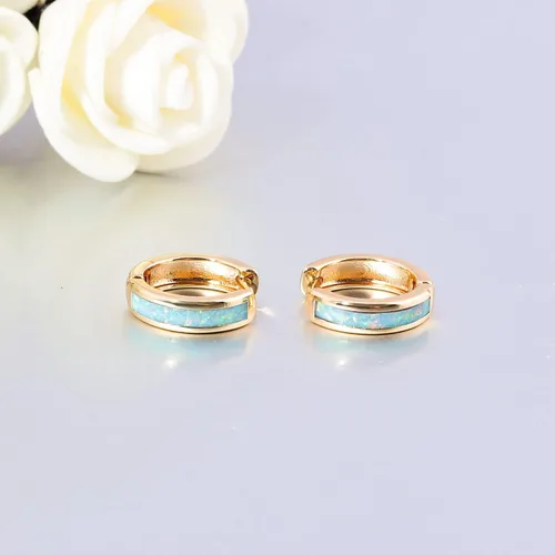 Vista 74 de CiNily Aretes Huggie de ópalo con bisagras, chapados en oro, hipoalergénicos, pequeños aretes de aro para mujeres, adolescentes, niñas, hombres