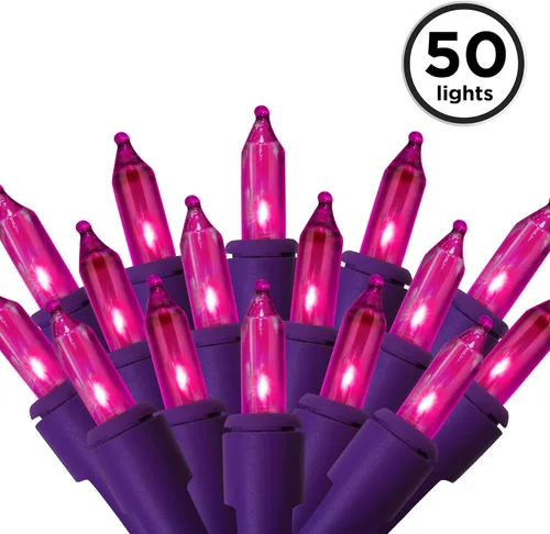 Vista 3 de Brite Star 50 Lt Designer Series Mini luces, púrpura, cable morado Alambre morado (50 Lt)