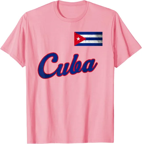 Vista 30 de Camiseta cubana con bandera de béisbol de Cuba 2023, Negro