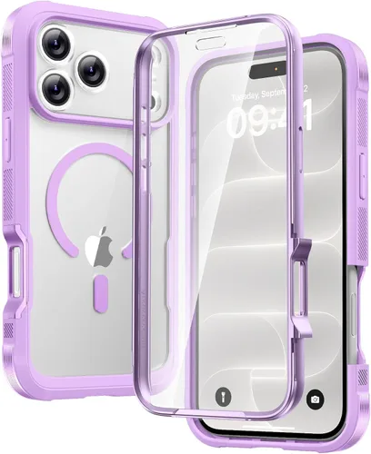 Vista 196 de Carcasa Diaclara diseñada para iPhone 12/12 Pro, carcasa completa resistente con protector de pantalla táctil y antiarañazos integrado, carcasa Azul